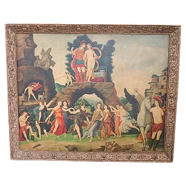 Large oil painting on canvas, mythological scene, 1900s