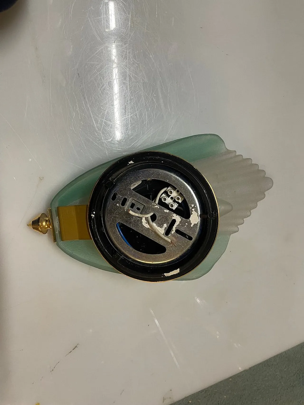 Pair of  Art Deco Murano glass sconces, 1970s 3