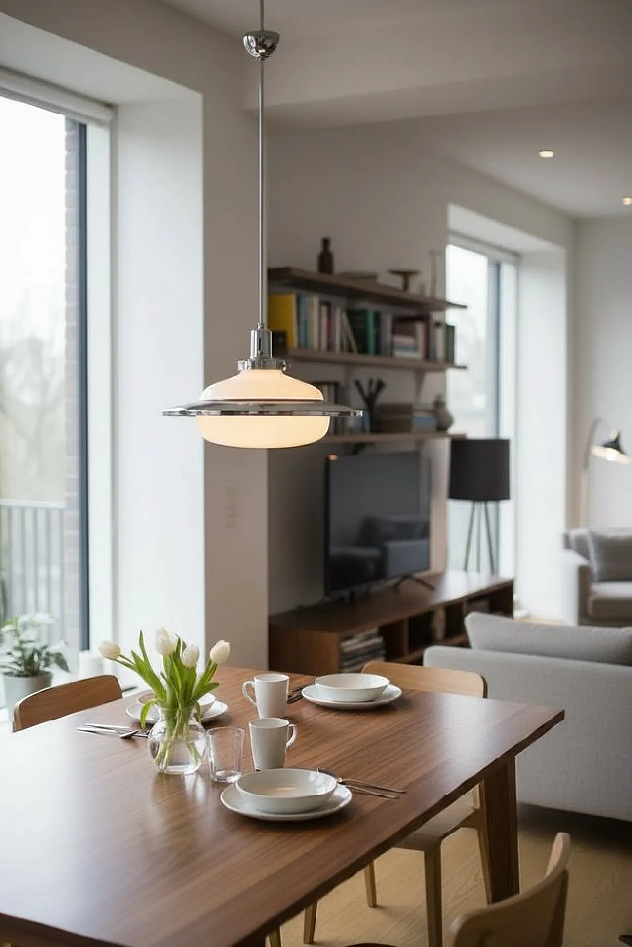 Space Age lamp in chromed metal, Gino Sarfatti style, 1950s 2