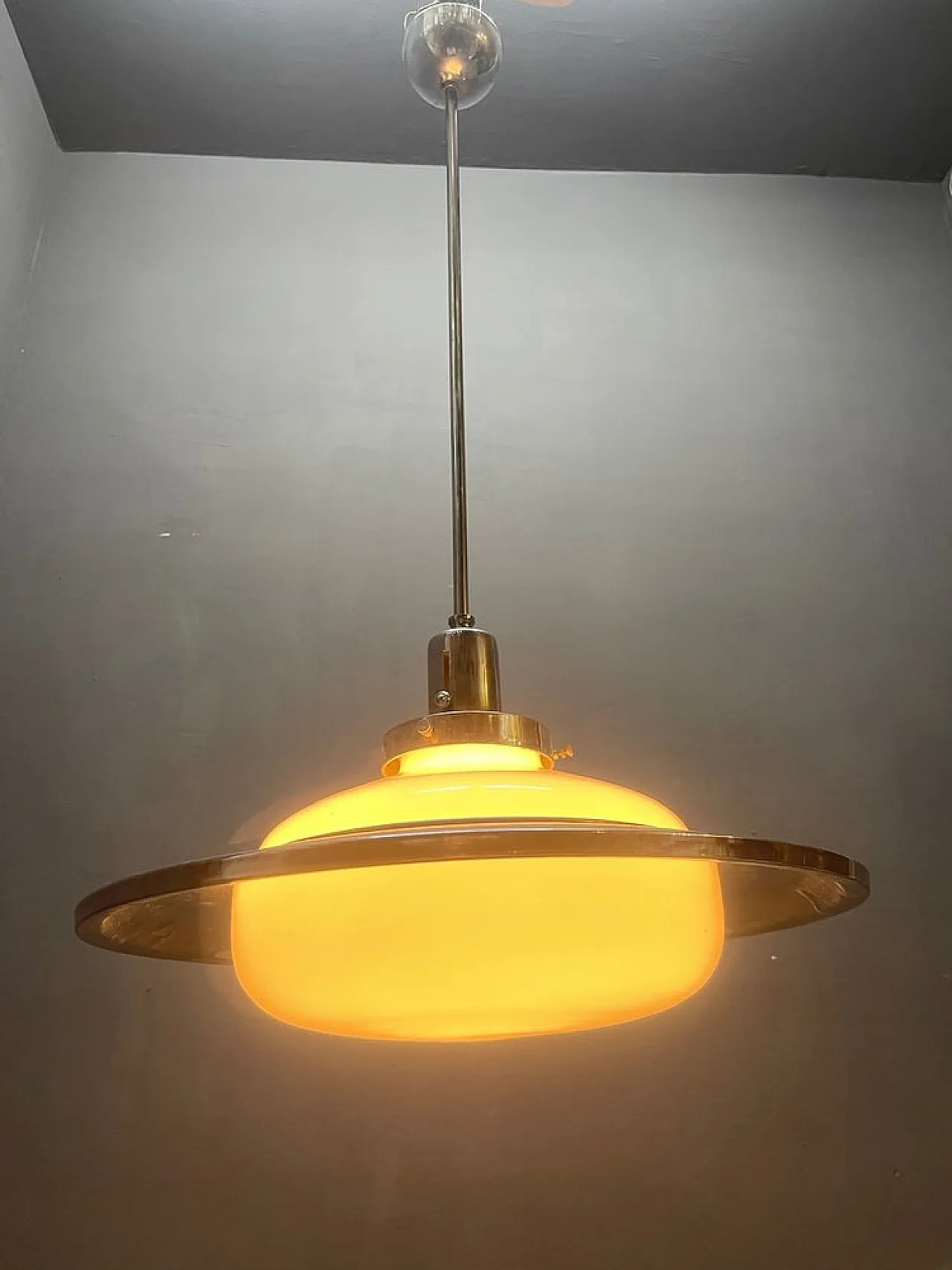 Space Age lamp in chromed metal, Gino Sarfatti style, 1950s 4