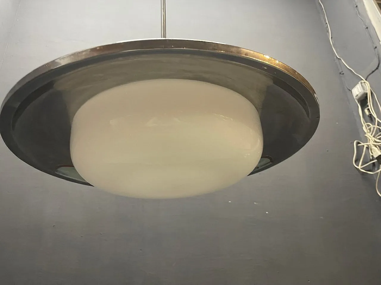 Space Age lamp in chromed metal, Gino Sarfatti style, 1950s 6