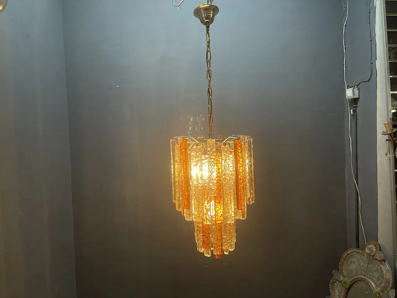 Murano glass chandelier by Toni Zuccheri for Venini, 1960s 3
