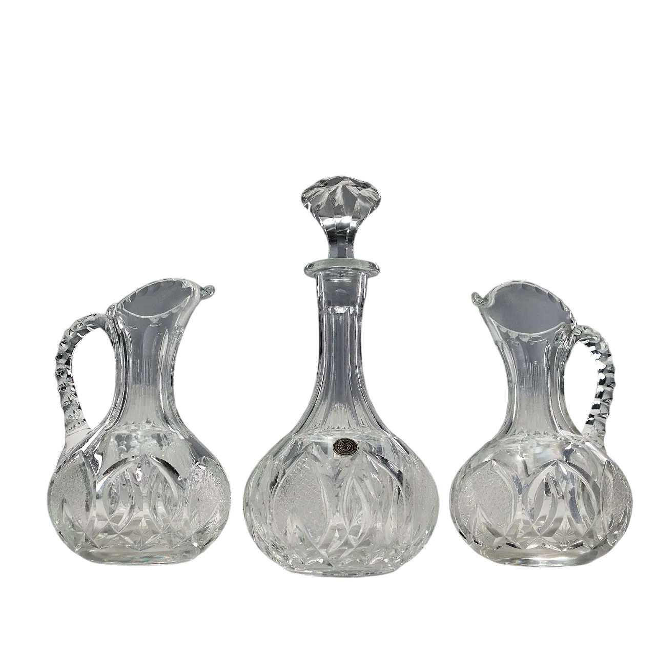 Servizio di vetreria in cristallo al piombo molato a mano, '900 11