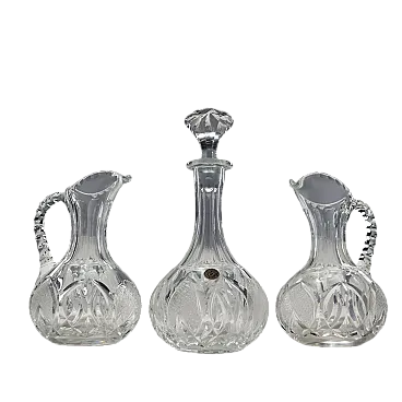 Servizio di vetreria in cristallo al piombo molato a mano, '900