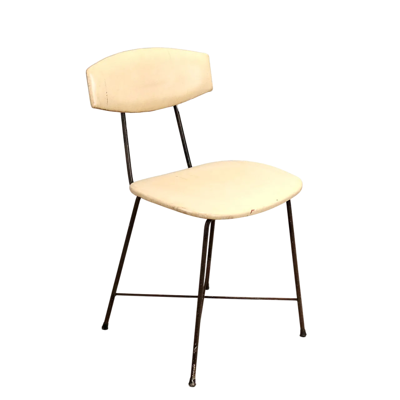 Sedia in metallo smaltato e skai, '900 7