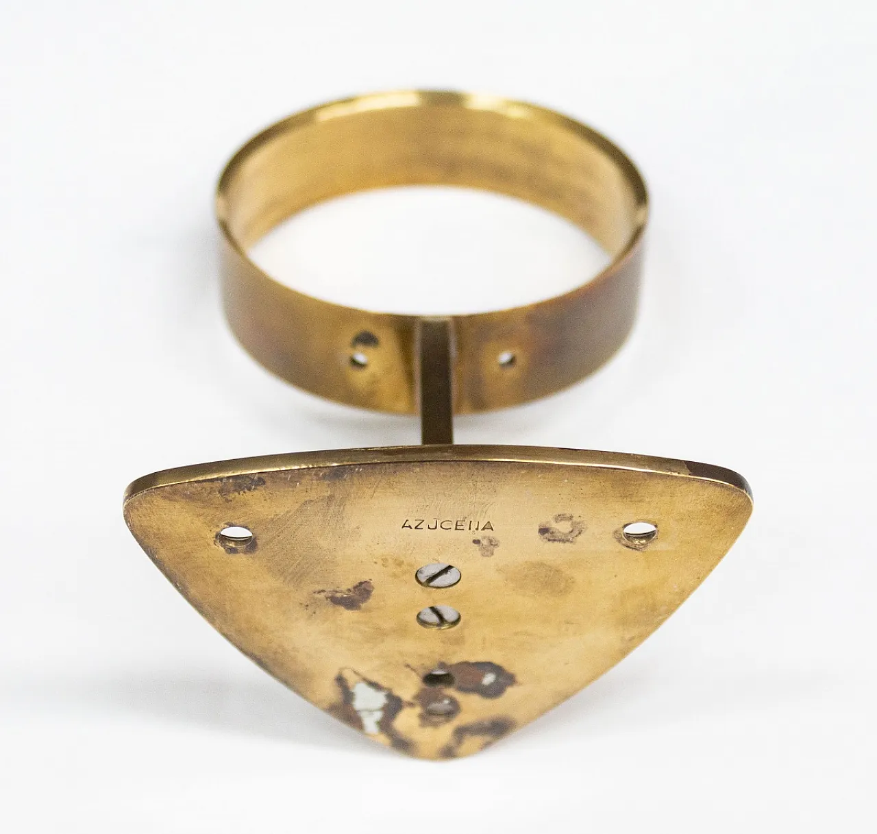 Azucena LP5, brass and glass sconce by Ignazio Gardella, 1950s 6