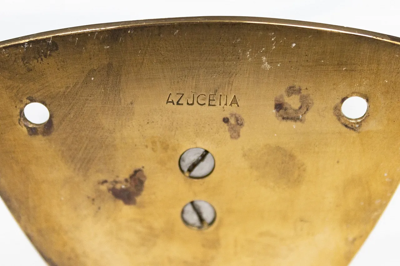 Azucena LP5, brass and glass sconce by Ignazio Gardella, 1950s 7