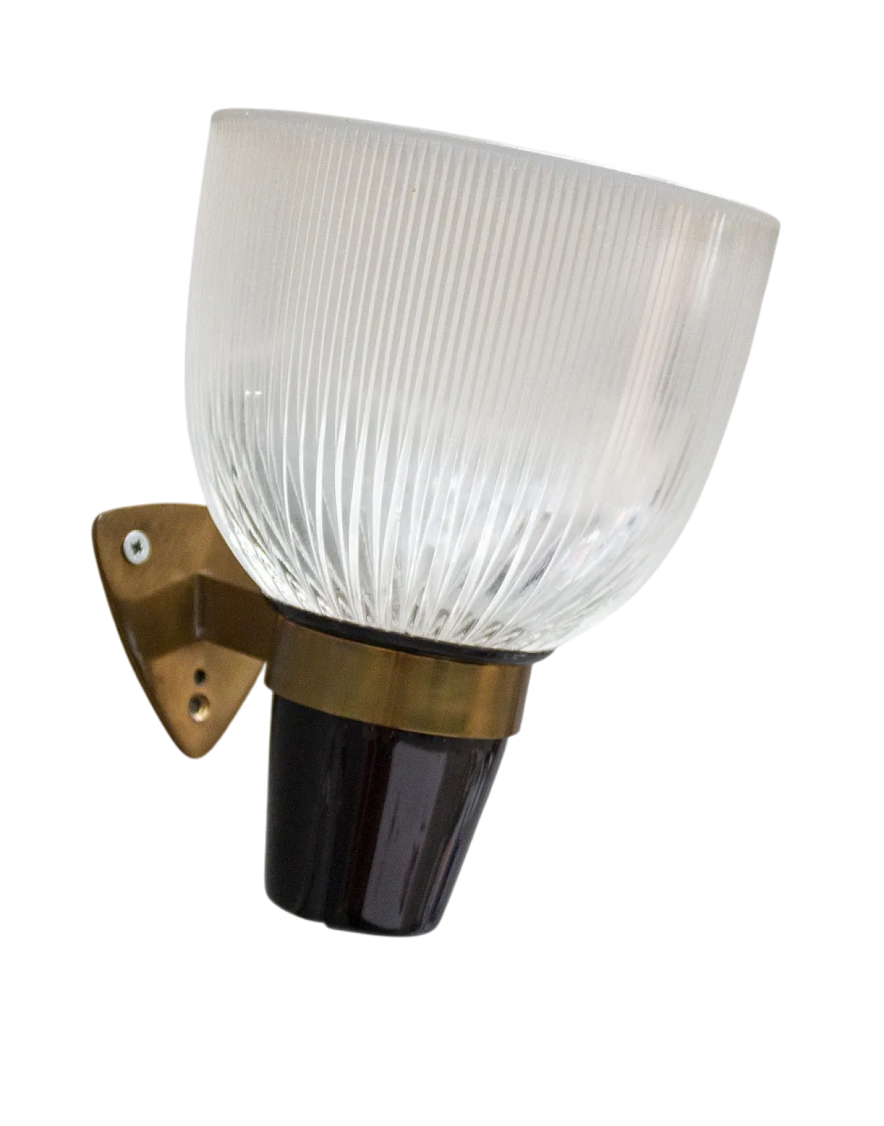 Azucena LP5, brass and glass sconce by Ignazio Gardella, 1950s 8