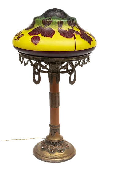 Gallé-style table lamp, early 20th century