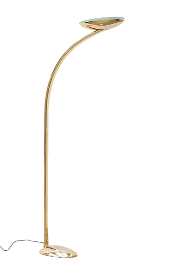 Gilded metal floor lamp, 20th century
