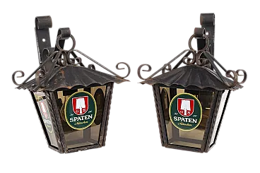 Spaten München, pair of lanterns, 20th century