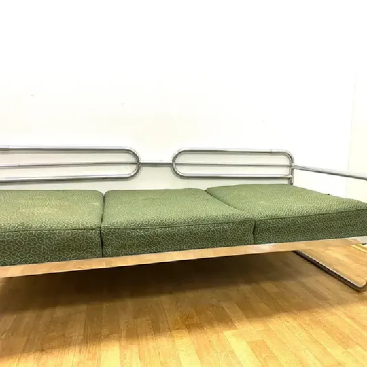 Divano cromato Bauhaus di Slezák, anni '30 3