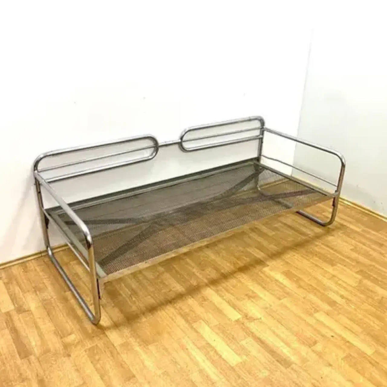 Divano cromato Bauhaus di Slezák, anni '30 8