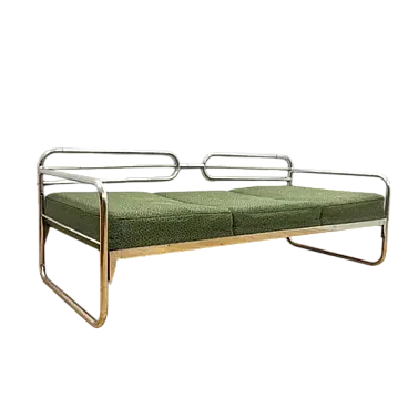 Divano cromato Bauhaus di Slezák, anni '30