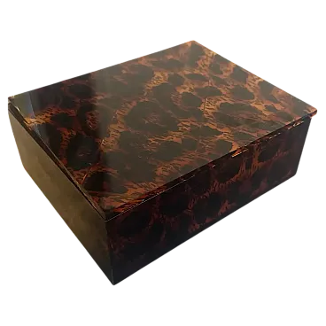 Luxury fake leopard lucite box by Dior Home, 1980s