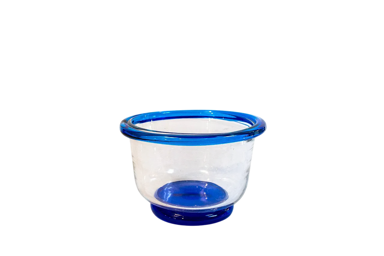 Vaso in vetro di Murano blu di Vistosi, anni '70 5