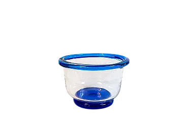 Vaso in vetro di Murano blu di Vistosi, anni '70