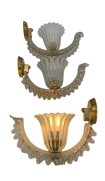 3 Applique in vetro murano, anni '60