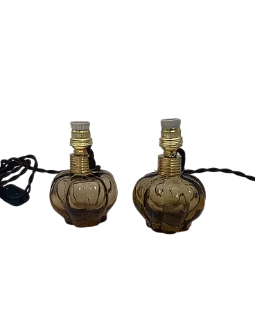 Coppia lampade da tavolo in vetro di Murano di Seguso, anni '60