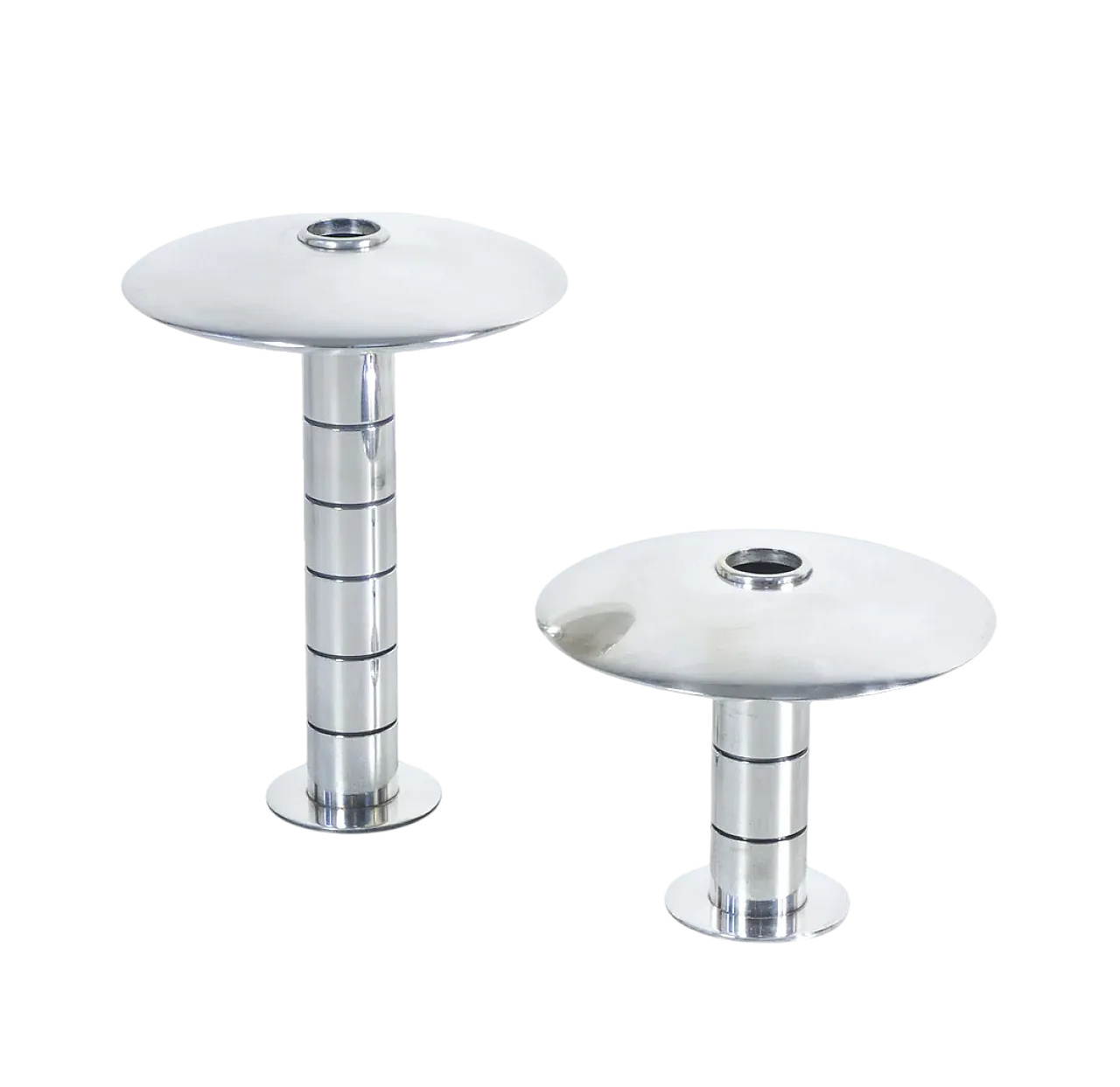 Coppia di candelieri di L.Sabattini per Argenteria Sabattini, anni '70 7