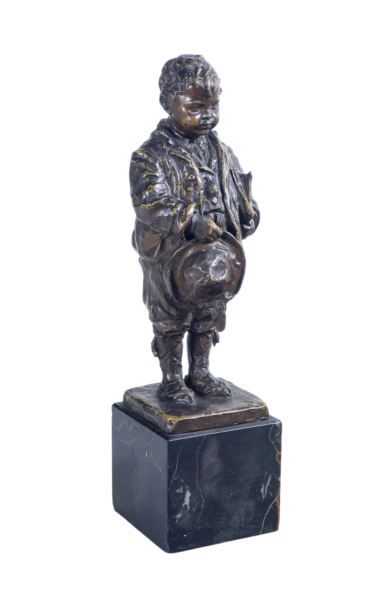 Bambino con libro e cappello di Vincenzo Bentivegna, primo '900 12