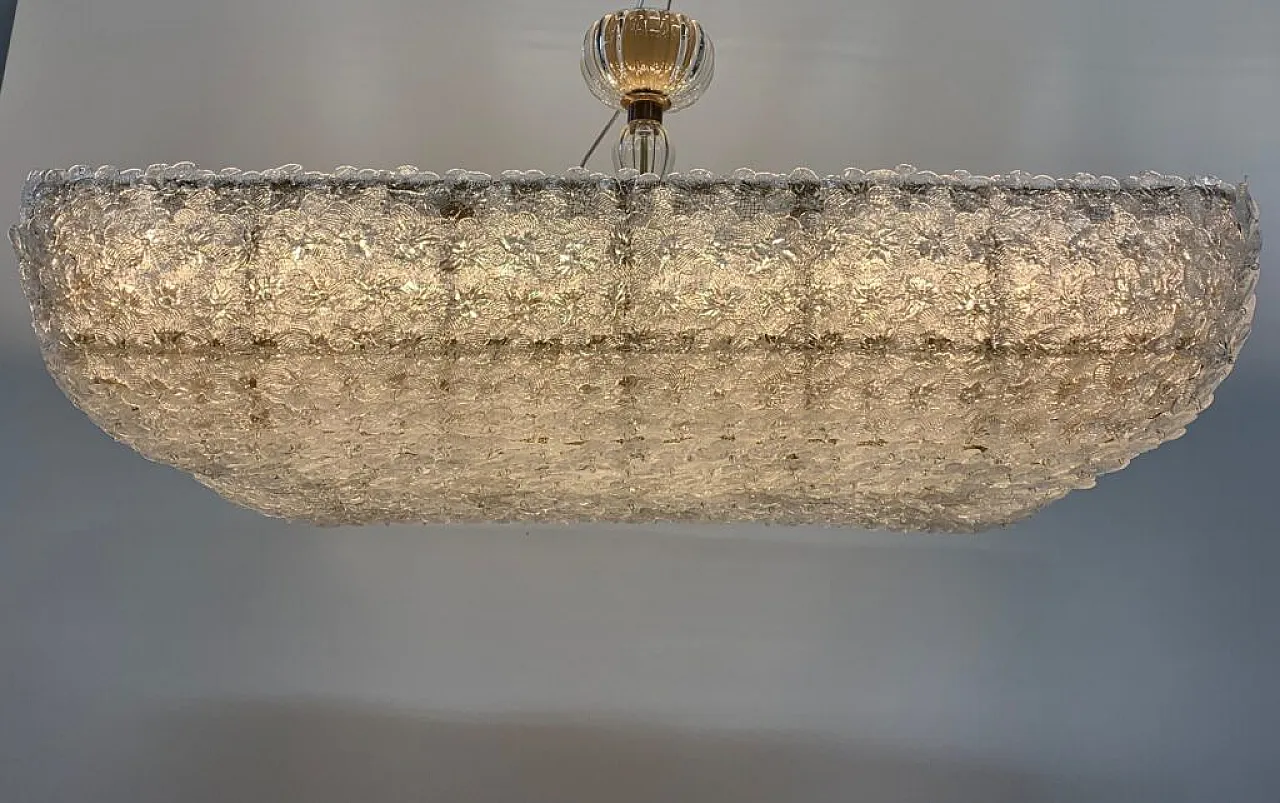 Lampadario di Enrico Neri&c.snc con fiori di Murano, fine '900 2