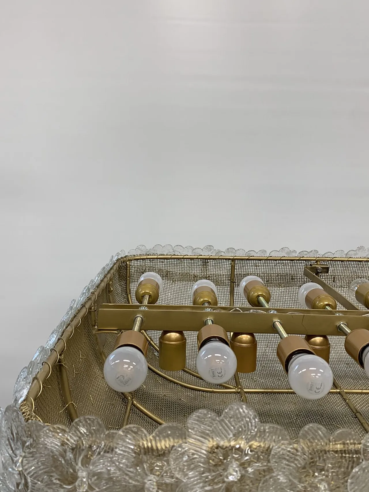 Lampadario di Enrico Neri&c.snc con fiori di Murano, fine '900 5