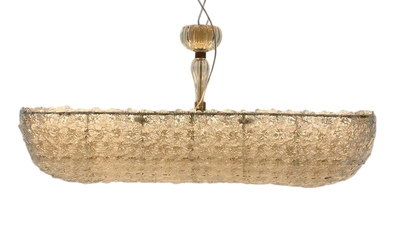 Lampadario di Enrico Neri&c.snc con fiori di Murano, fine '900 7