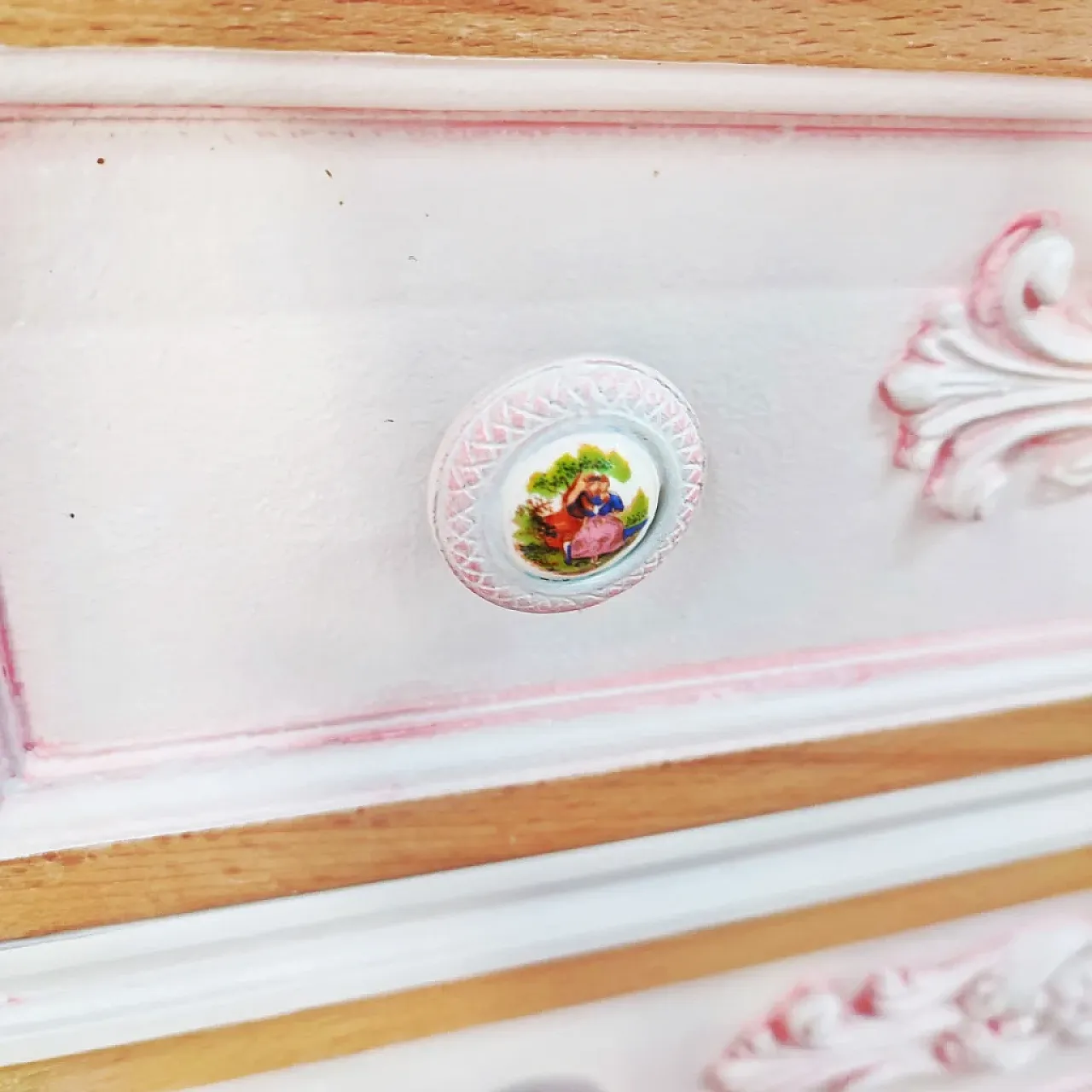 Tiffany wooden and plywood bedside table, mid-20th century 6