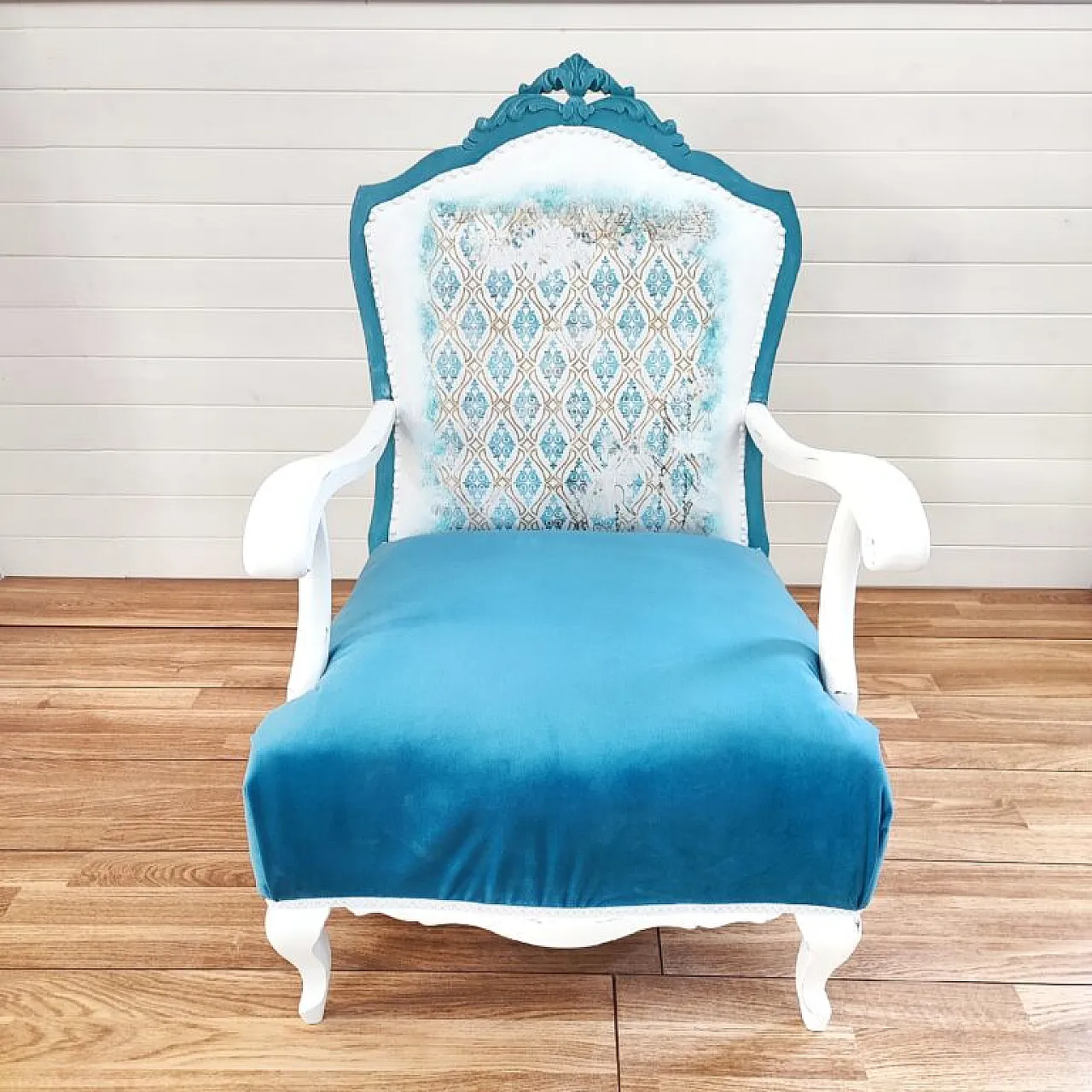 Shabby upcycle Denise armchair, 20th century 2