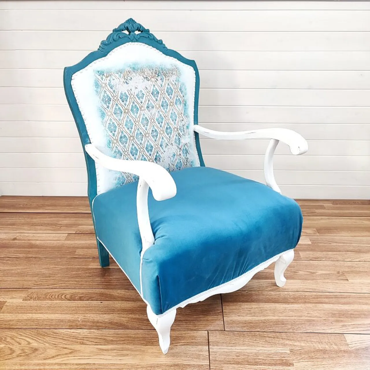 Shabby upcycle Denise armchair, 20th century 3