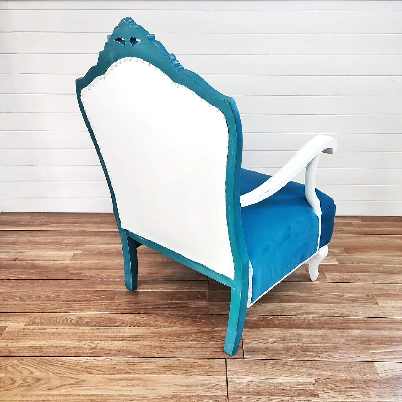 Shabby upcycle Denise armchair, 20th century 5