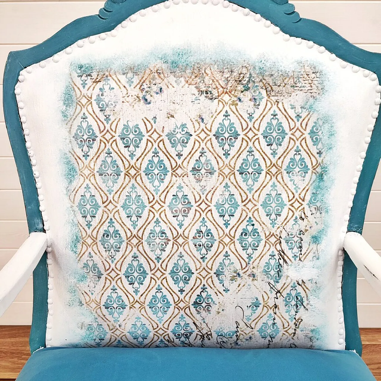 Shabby upcycle Denise armchair, 20th century 6