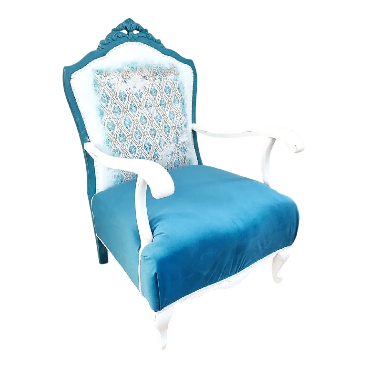 Shabby upcycle Denise armchair, 20th century 7