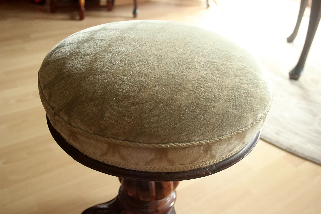 1920s Antique rotatable piano stool 6