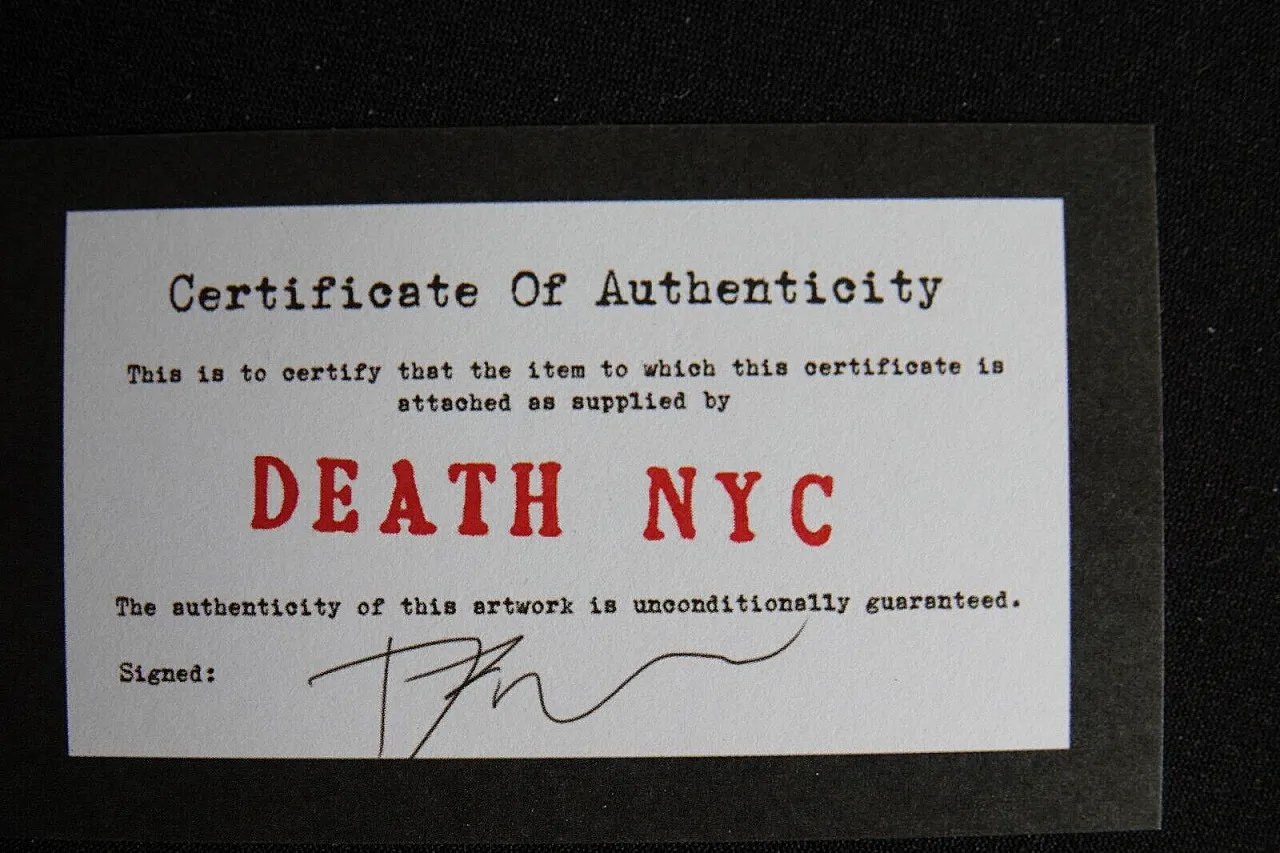 Morte NYC, timbro autografato, '900 4