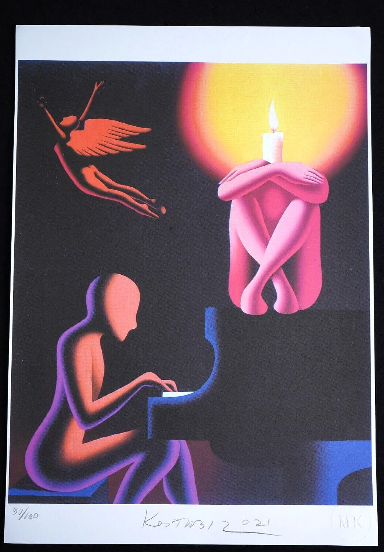 Kostabi lithograph, 20th century 2