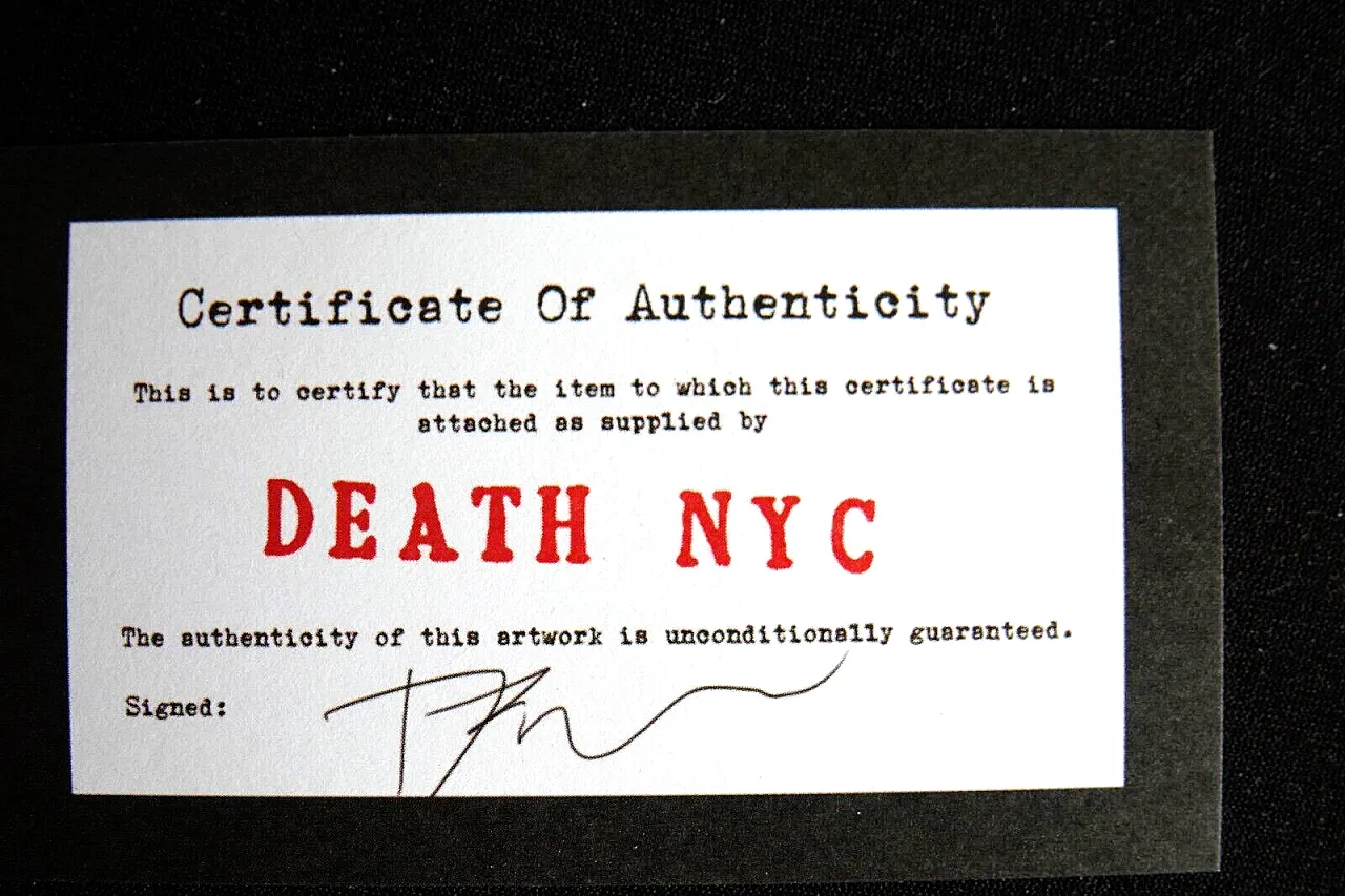 Death NYC, lithograph, 2000s 4