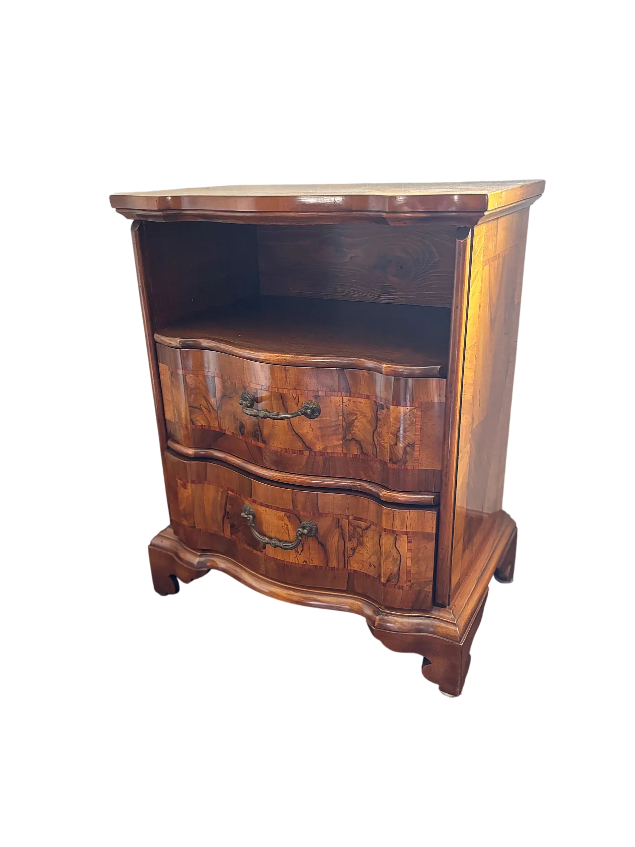 Bedside cabinet Artigianato Veneto dark walnut, 19th century 4