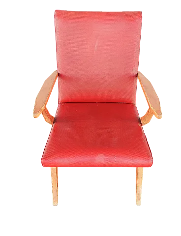 Poltrona in pelle, anni '70