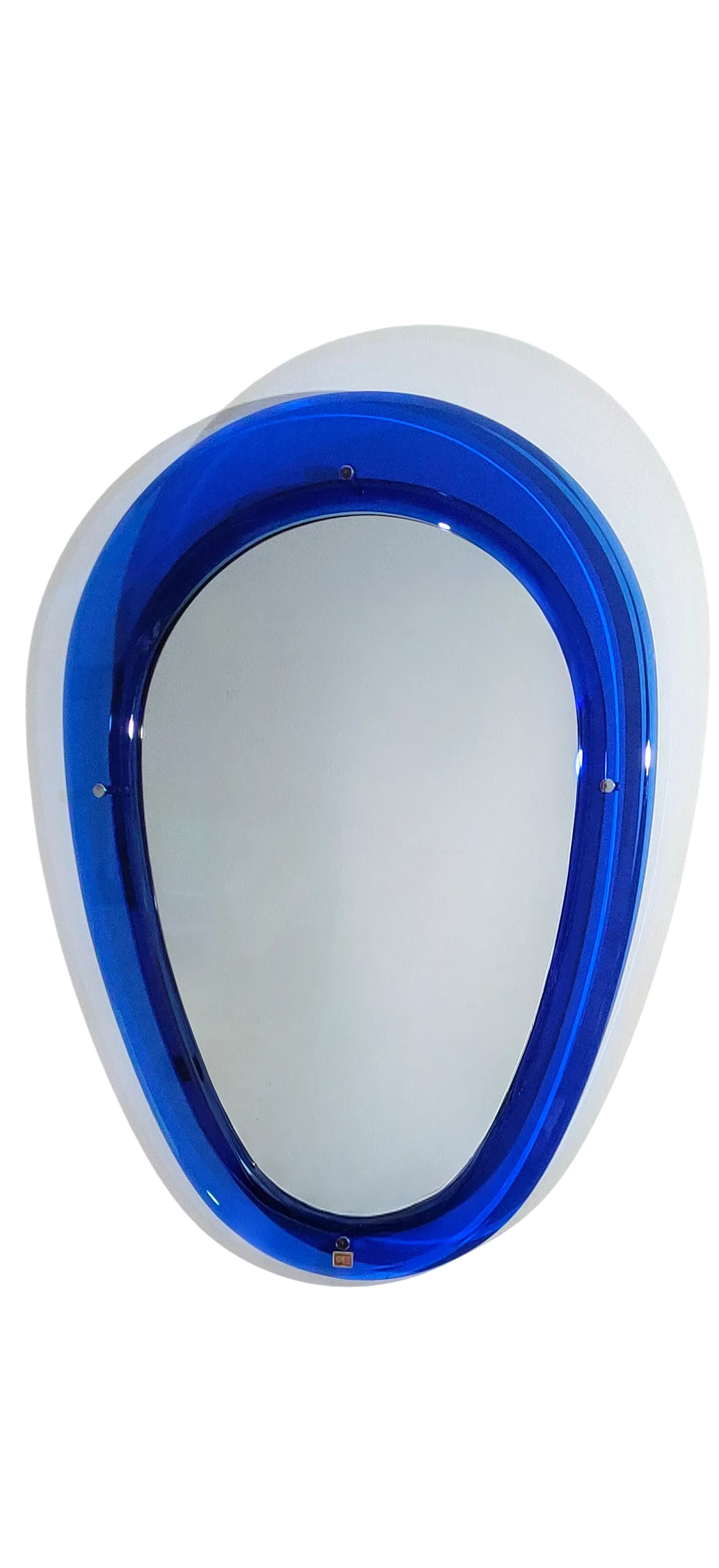 Specchio Ovale Sena Cristal blu oltremare, 1975 24