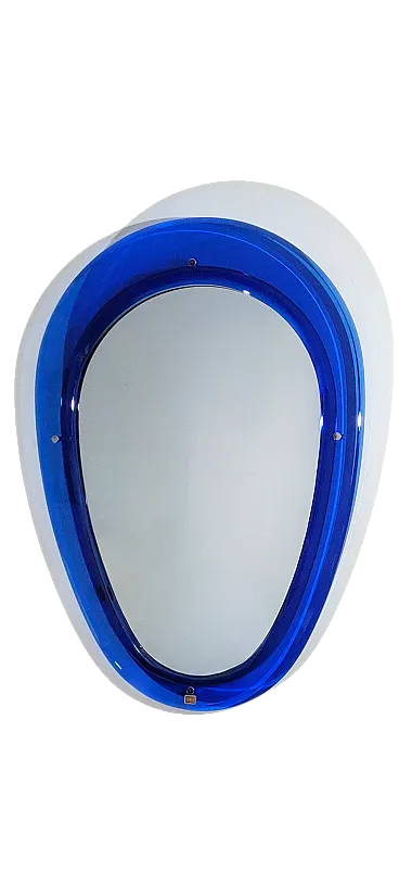 Sena Cristal Oval Mirror ultramarine, 1975