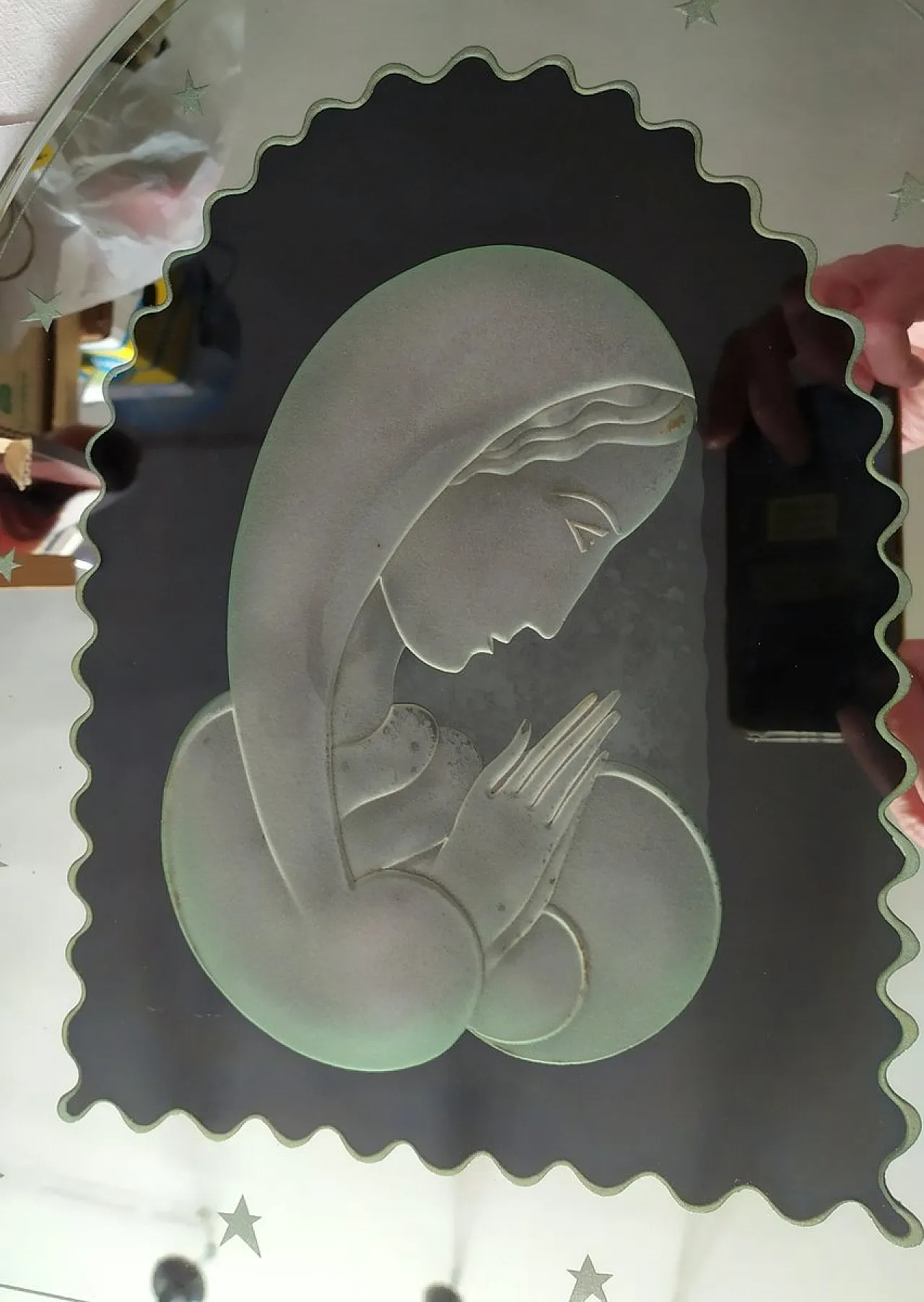 Specchio con Madonna di Gio Ponti per Fontana Arte, anni '40 3