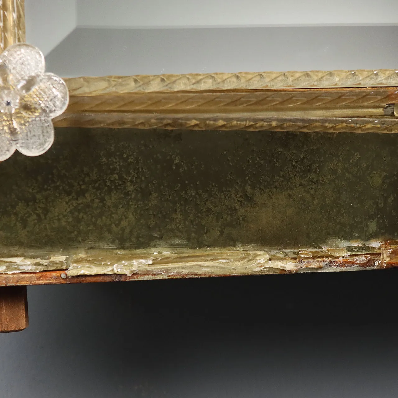 Specchio veneziano con fiori in vetro soffiato, '800 8