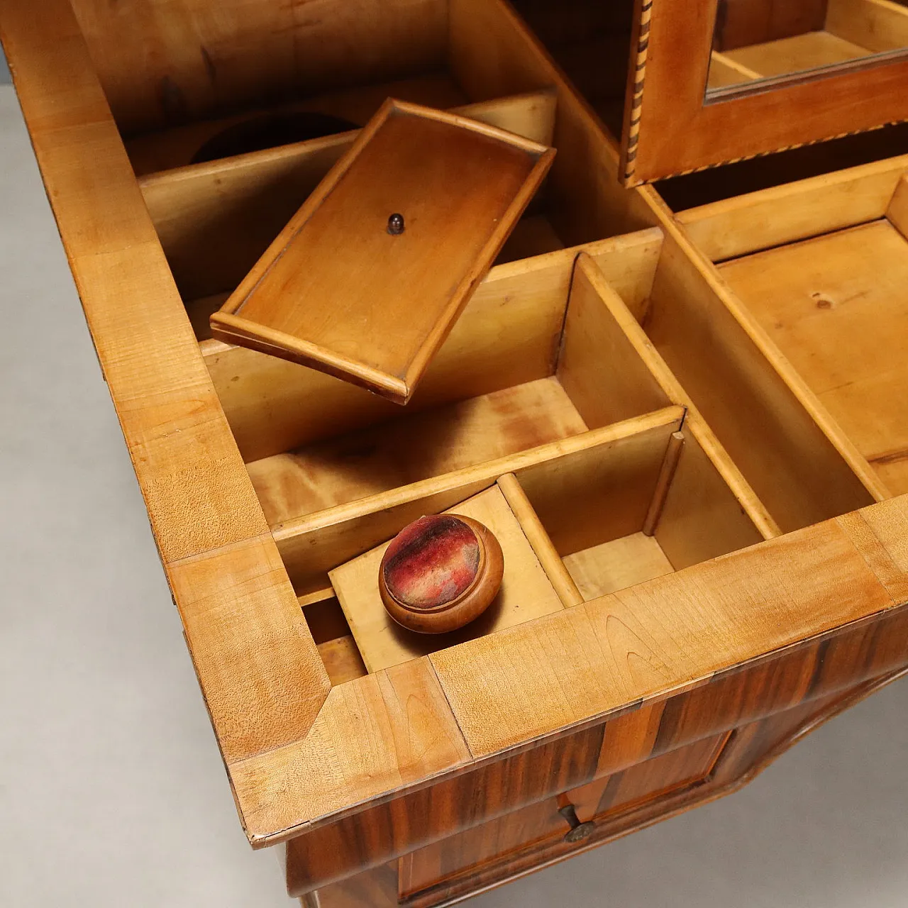 Tavolo da lavoro in noce, metà '800 4