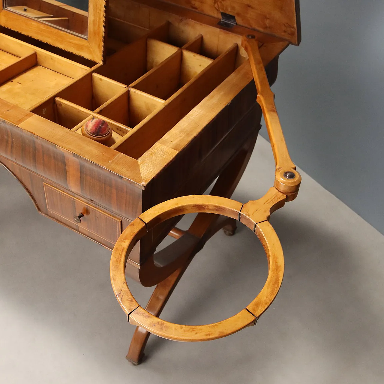 Tavolo da lavoro in noce, metà '800 6