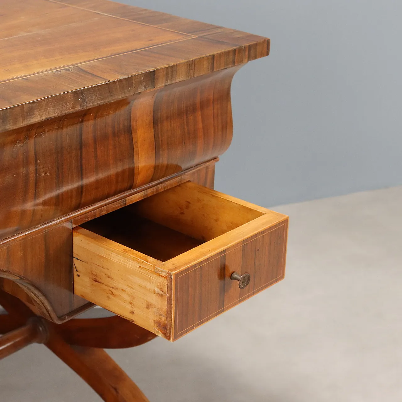 Tavolo da lavoro in noce, metà '800 7