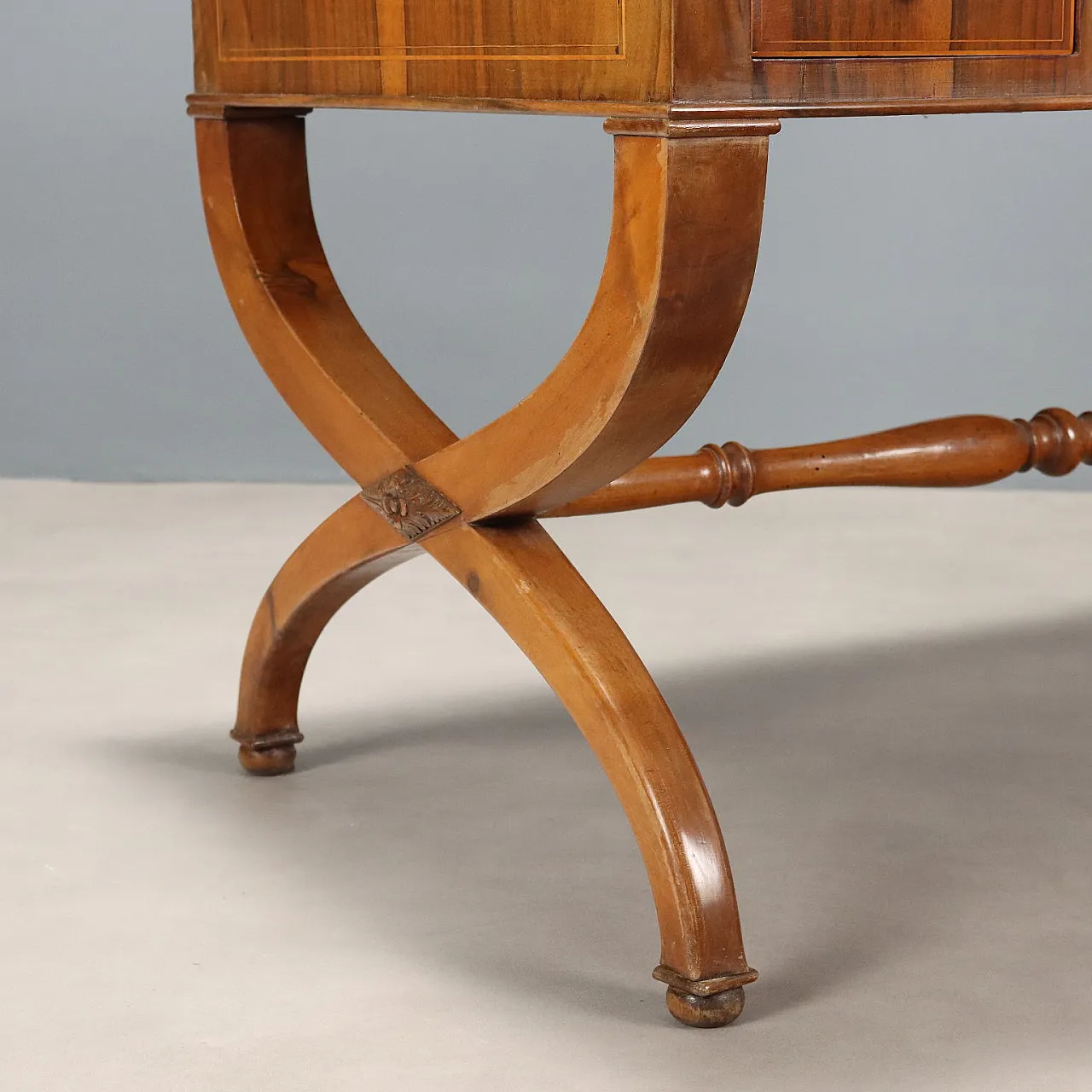 Tavolo da lavoro in noce, metà '800 10