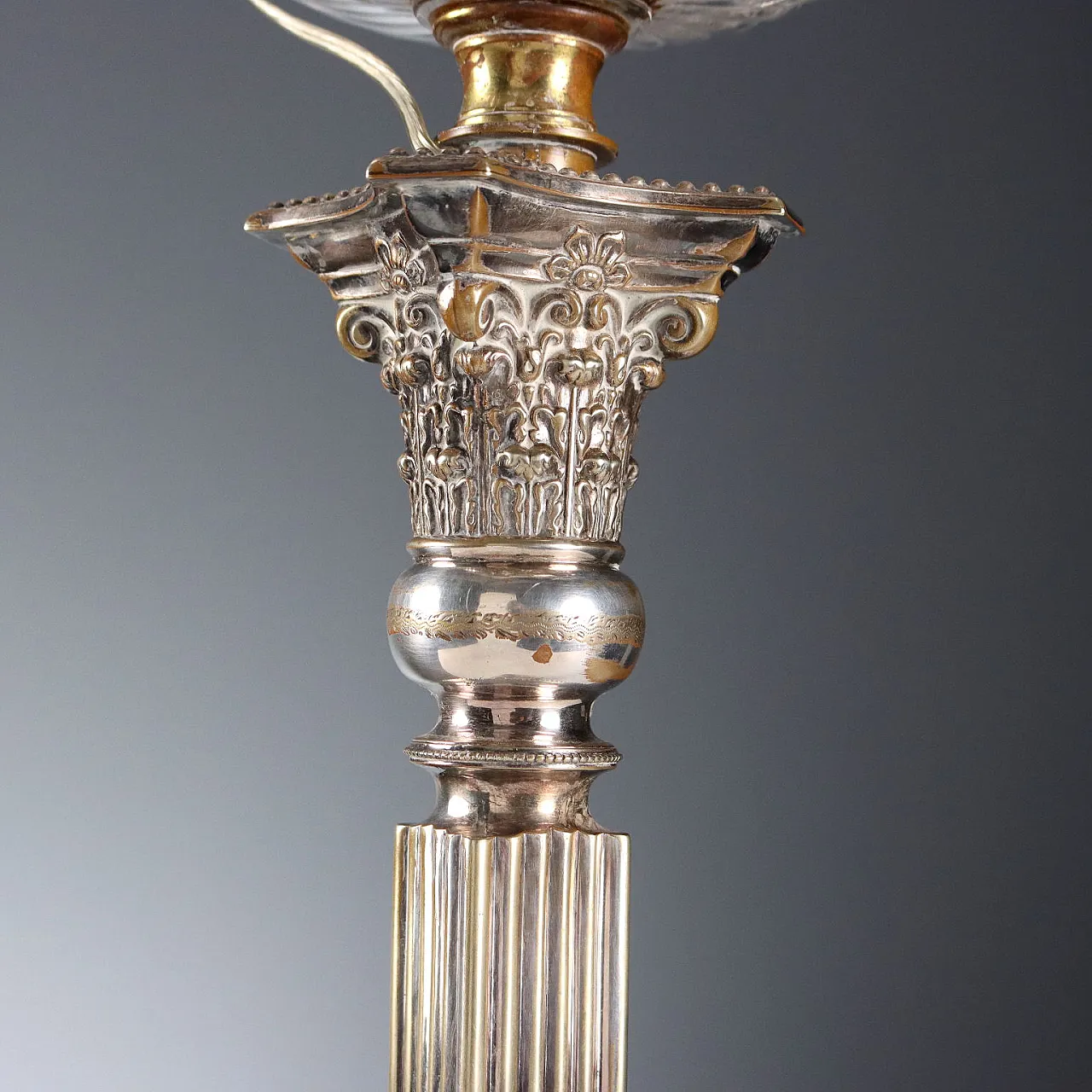 3 Lampade da tavolo in metallo argentato, '900 4