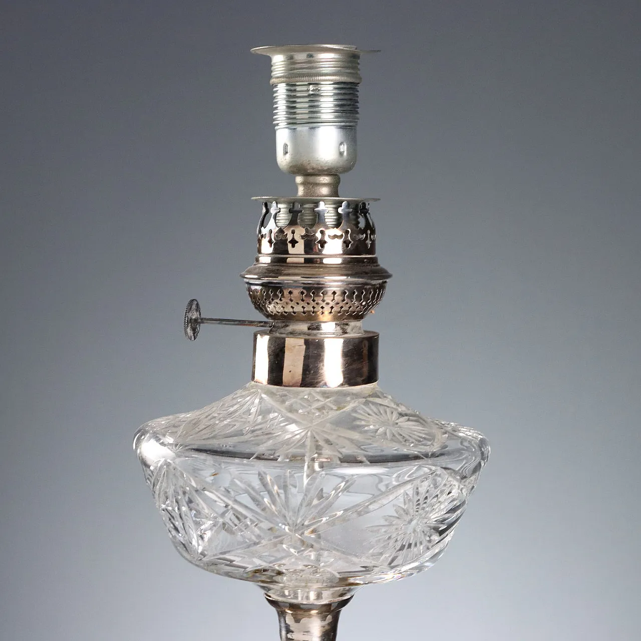 3 Lampade da tavolo in metallo argentato, '900 6